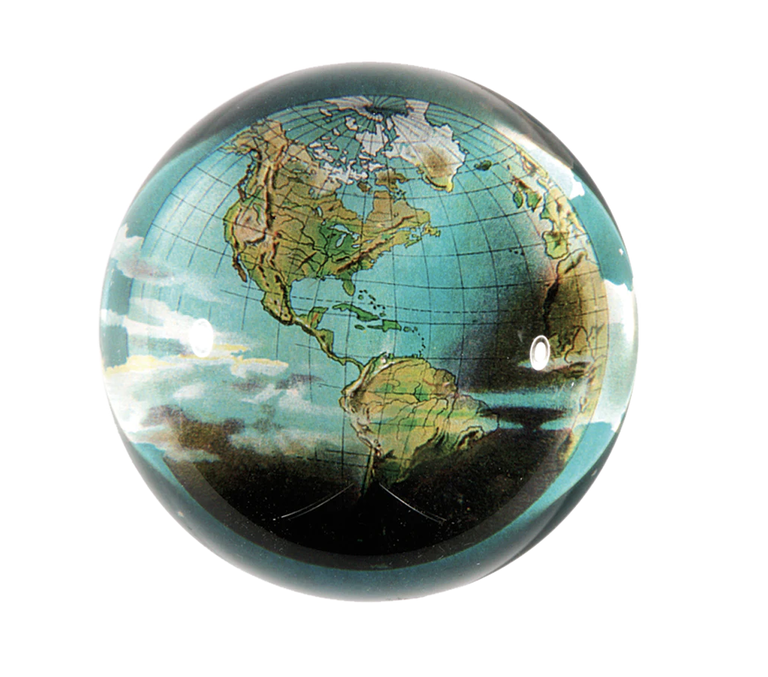 World Globe Dome Paperweight